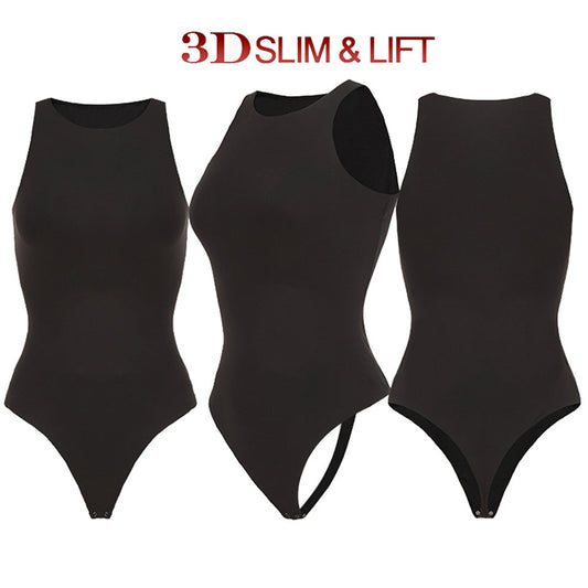Sexy Bodysuits Woman Waist Trainer Slim Tummy Control Body Shaper Sleeveless Tops Seamless Open Crotch Thong Shapewear