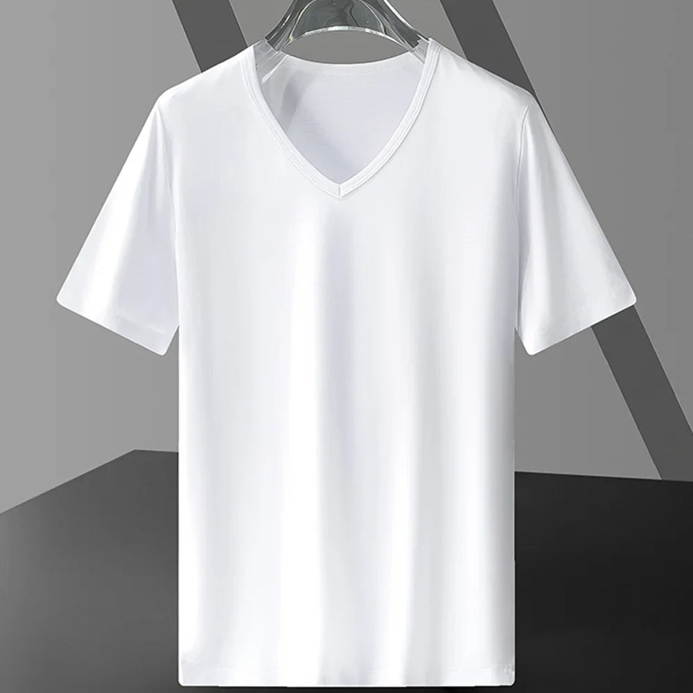 Michael Jackson Costumes V-Neck Cotton 100% White T-shirt Tees Underwear