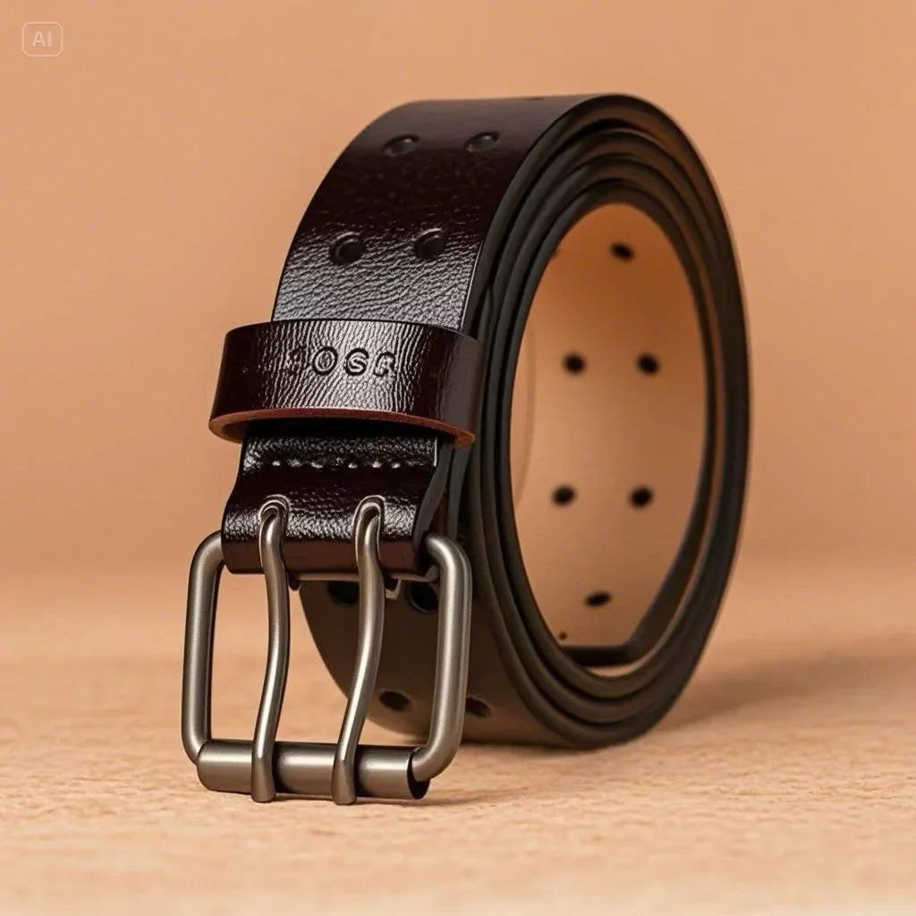 Men belt vintage needle buckle high-quality luxury brand fashionable belt men's jeans versatile cowhide men's belt