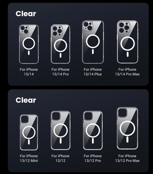 Magnetic Case for iPhone 17 16 15 14 13 Pro Max Case Shockproof Cover for iPhone 16 Pro Max Plus 16pro Macsafe TPU Cases