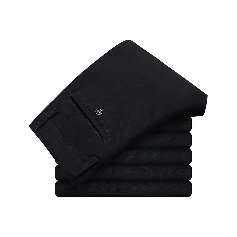 Mens Pants Cotton Casual Stretch male trousers man long Straight High Quality 4 color Plus size pant suit 42 44 46
