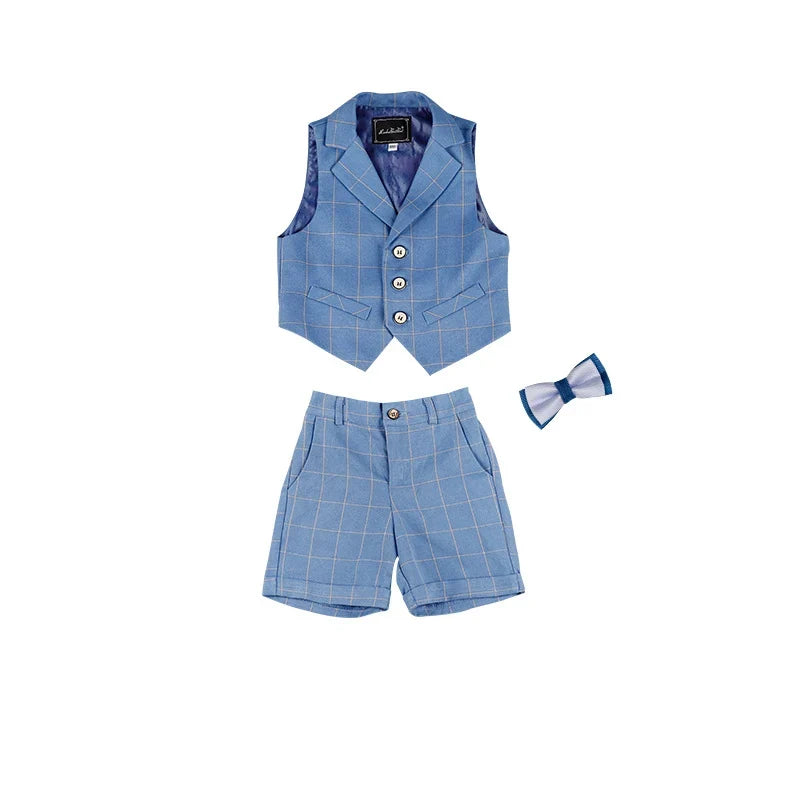 Teenager boys wedding suits England Style gentle boys formal tuxedos suit kids clothing set blazer party suit school uniform