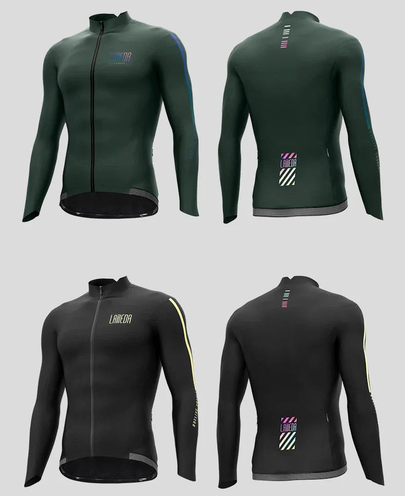 Winter Cycling Jacket for Men Windproof Fleece Men's Bike Jacket MTB Cycling Clothing Bicycle Coat Jackets with Pockets