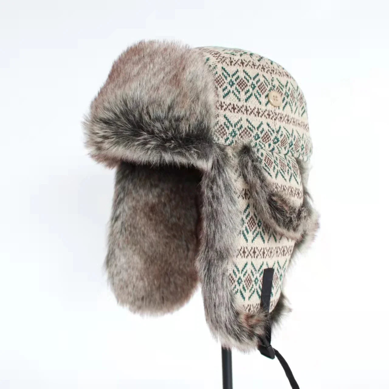 Winter Russian Bomber Hat Women Men Trapper Snow Caps with Ear Flap Unshanka Hat