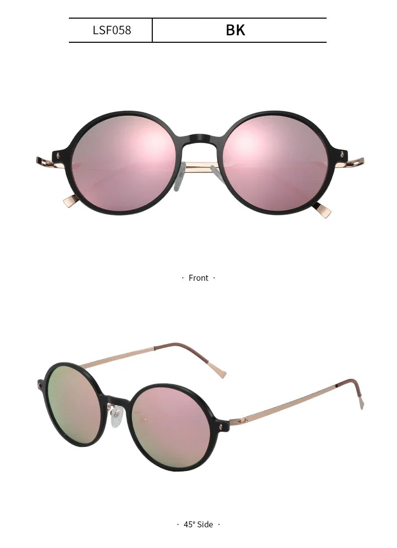 Nylon Titanium Sunglasses Men Retro Small Round Driving Polarized Sun Glasses for Women Mirrored UV400 Shades Eyewear
