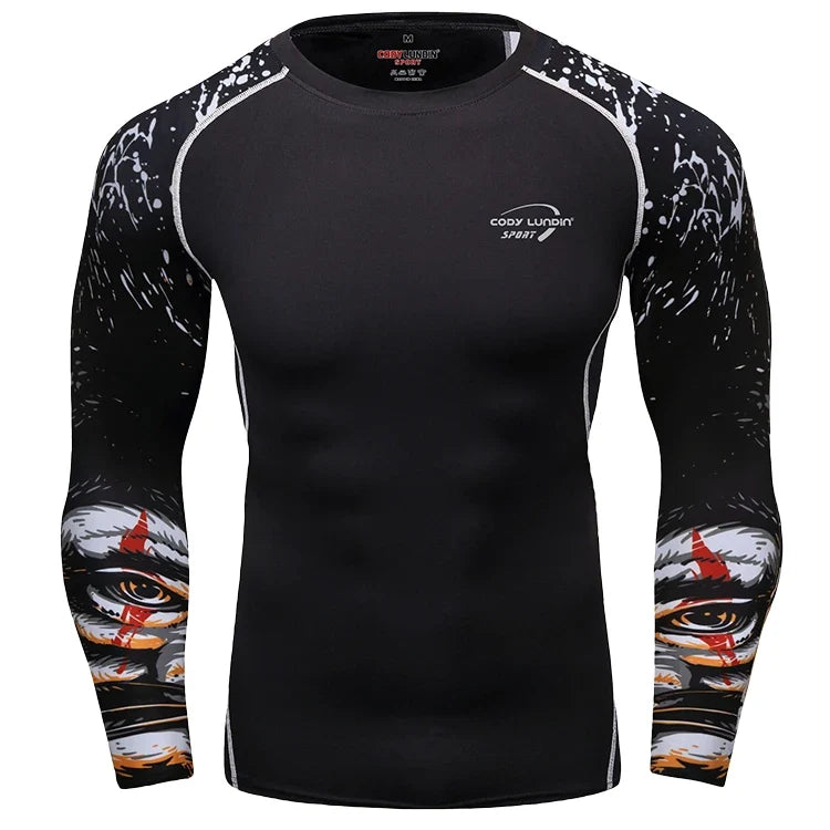 CODY LUNDIN UV Protection Long Sleeve Swim Rashguard For Men Swimsuit Quick Dry Surf Driving Mens Sublimation T Shirt Gym Tops