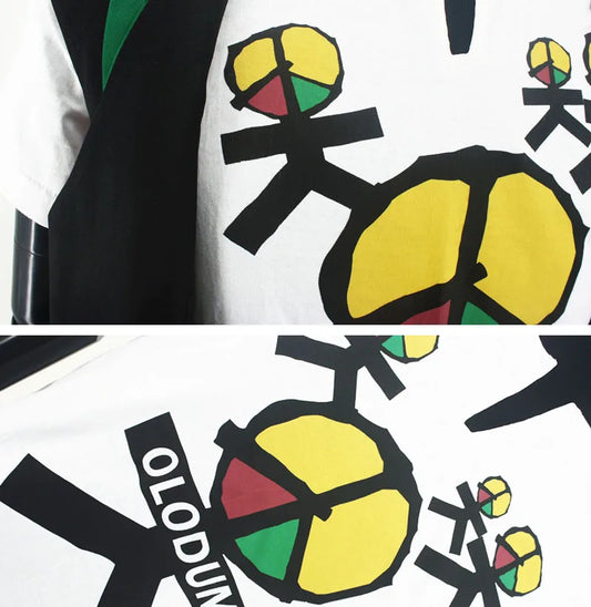 Rare Fashion Brazil Retro Antiwar Michael Jackson OLODUM Cotton Tee T-shirt - They Don't Care About Us'