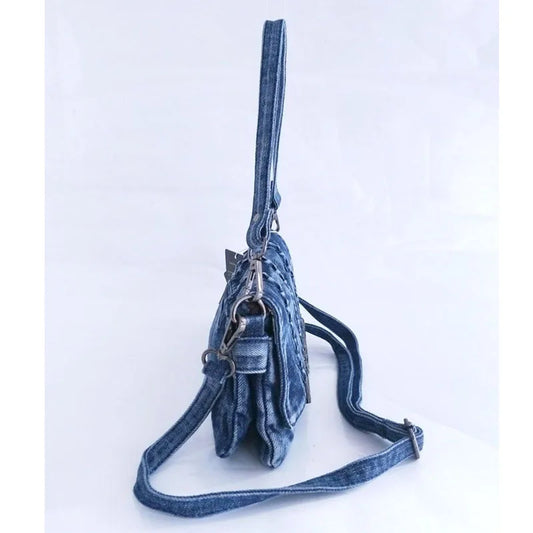 brand new retro women messenger bags small shoulder bag high quality Denim tote bag small clutch handbags