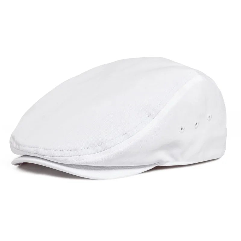 Airhole Flat Cap Mens Cotton Driver Hat Summer Newsboy Caps Ivy Hat Gatsby Breathable Beret Golf Casual Hats with Button