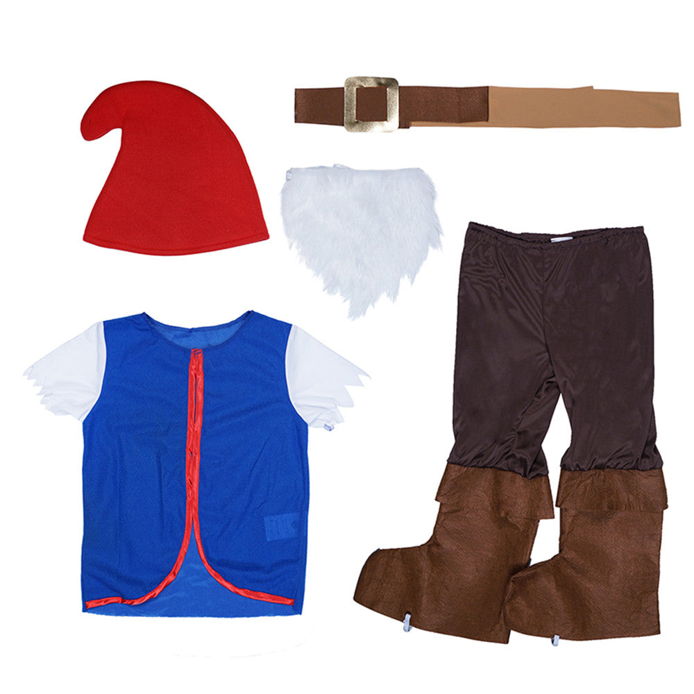 Fairy Tale Seven Dwarfs Boy Cosplay Costume Christmas Holiday Elf New Year Boys Girls Suits