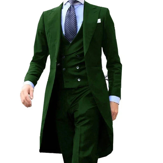 CustomizedNew Silver And Black Business Formal Men Suit Groom Groomsman Wedding Party Prom Male Tuxedos 3 Piece Set Blazer Vest