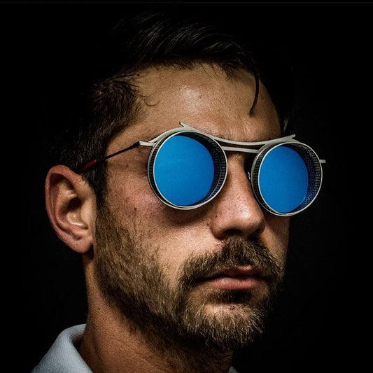 Steampunk Sunglasses Men Fashion Round Punk Glasses Women Vintage Luxury Retro Vasos Decorativos Gafas De Sol Zonnebril Heren