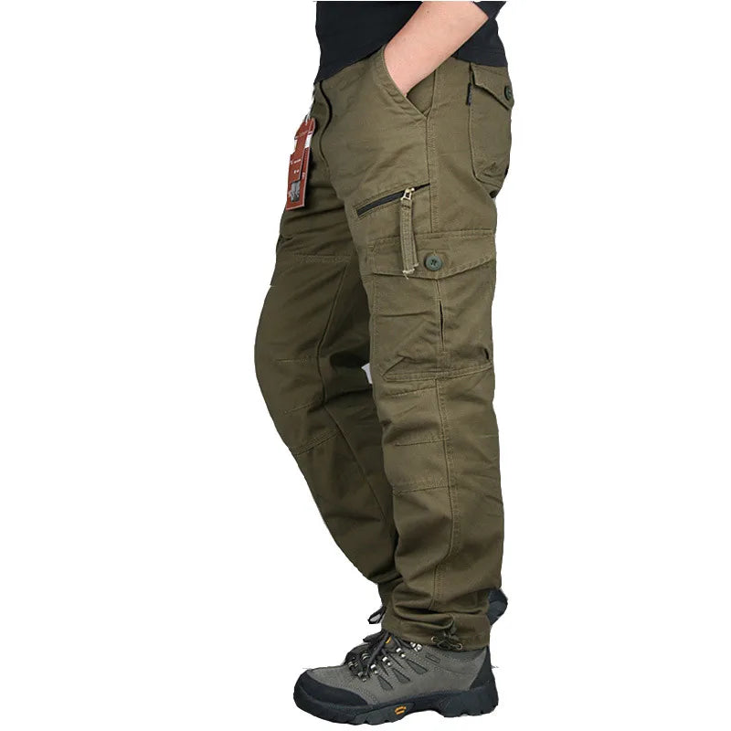 Spring Cargo Pants Men Multi Pockets Tactical Pants Male Autumn Outwear Streetwear Army Straight Slacks Casual Long Trousers