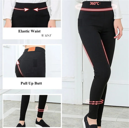 Women Stretchy Black Pants Fashion Super Comfy Stretch Denim 5 Pocket Pants Butt Lift Yoga XS 2XL 3XL Petite to Plus Size