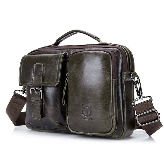 New Genuine Leather Men Crossbody Bag Male Briefcase Messenger Bag Casual Business Briefcase Style Men Shoulder Bag