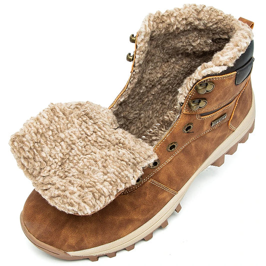 Winter Waterproof Men Boots Plush Super Warm Snow Boots for Men Sneakers Big Size 48 Men Ankle Boots Outdoor Shoes Botas Hombre