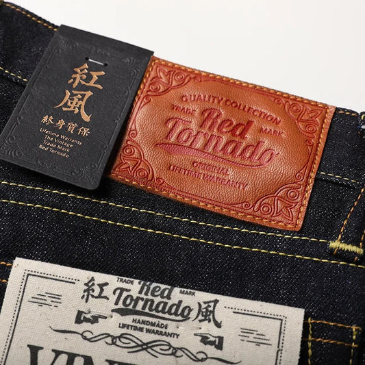 Heavy Weight Indigo Selvage Unwashed Pants Unsanforised Thick Raw Denim Jean 17oz