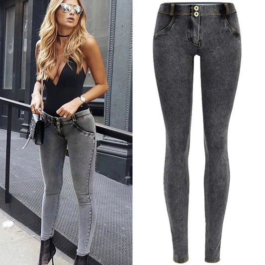 Stretch Jeans Low Waist Women Tight Skinny Denim Pants Buttock Push Up Leggings Female Pull On Pencil Trousers Bodycon Jeggings