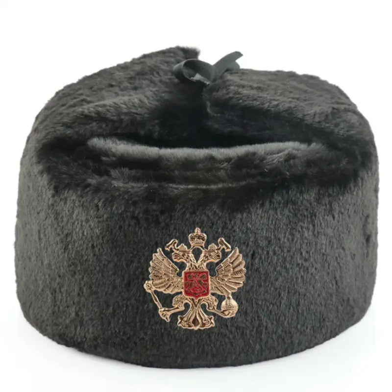 Soviet Badge Ushanka Men&Women Bomber Hats CCCP Army Pilot Trapper Trooper Hat Winter Faux Rabbit Fur Earflap Snow Caps