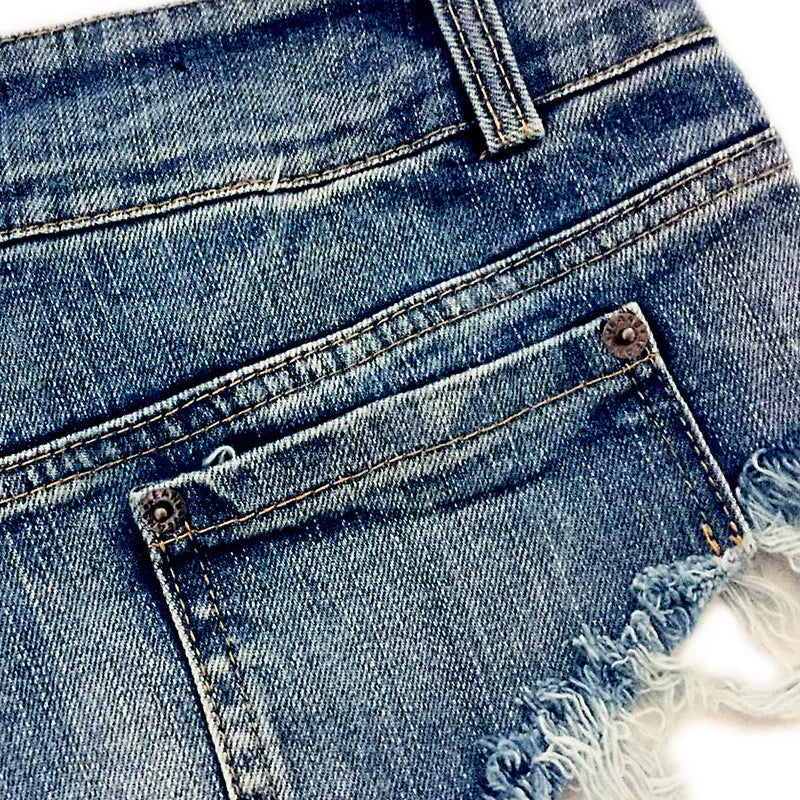 2026 Sexy Women's Jeans Denim Booty Shorts Clubwear Super Short Feminino Skinny Hole Low Waist Short