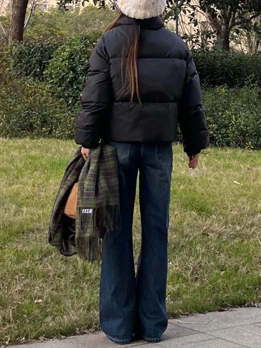 Casual Jeans Straight Leg Women Autumn Winter Vintage Loose Retro American Style Streetwear Chic Wide Leg Pants Women's