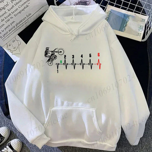 Mens Spanish Motorcycle Biker Hoodies Los Motoristas No Envejecen Print Pullover Hooded Sweatshirt Fleece Casual Outerwear Gift