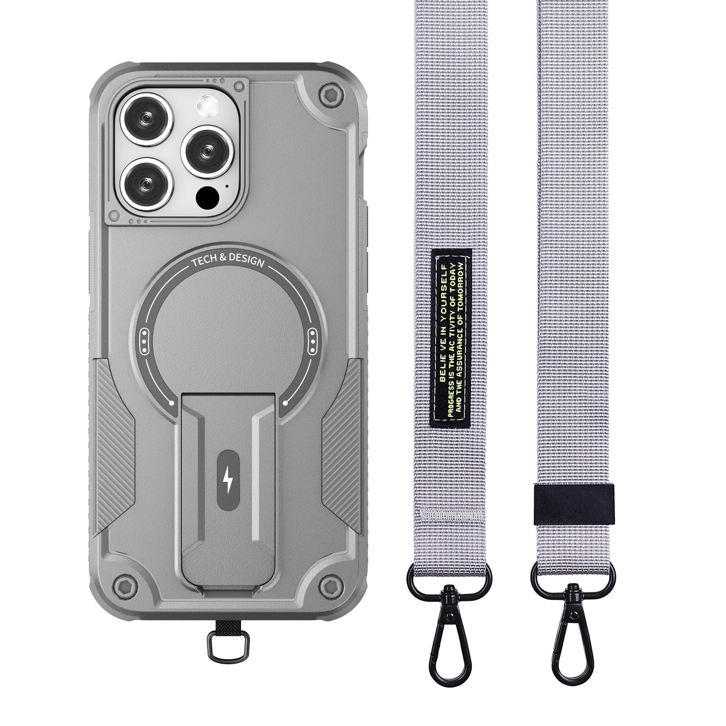 Crossbody Cool Magnetic Phone Case for iPhone 17 Pro Max 16 Plus 15 14 13 12 Lens Protection invisable Bracket for Magsafe Cover