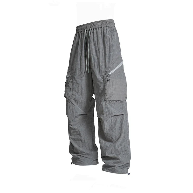 Male Hiking Pants Outdoor Waterproof Mountaineering Sports Trousers Autumn Elastic Waist Breathable Camping Fishing Cargo Pants