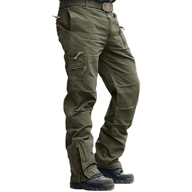 Men's Cargo Pants Outdoors Style Tactical Pants Male Camo Jogger Plus Size Cotton Many Pocket Men Camouflage Black Trousers