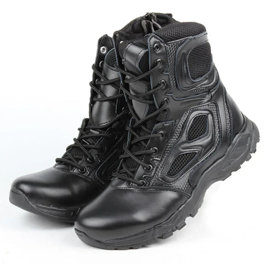 2025 Winter Tactical Boots Men Black Desert Safety Army Shoes Motorcycle Breathable Military Assault Combat Ankle Boots for Man