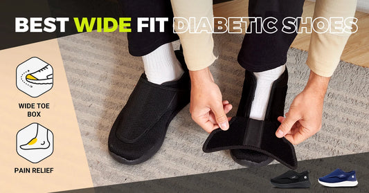 Men's Diabetic Shoes for Elder Orthopedics Feet Swollen Extra Wide Adjustable Walking Shoe Elderly Foot Pain Relief