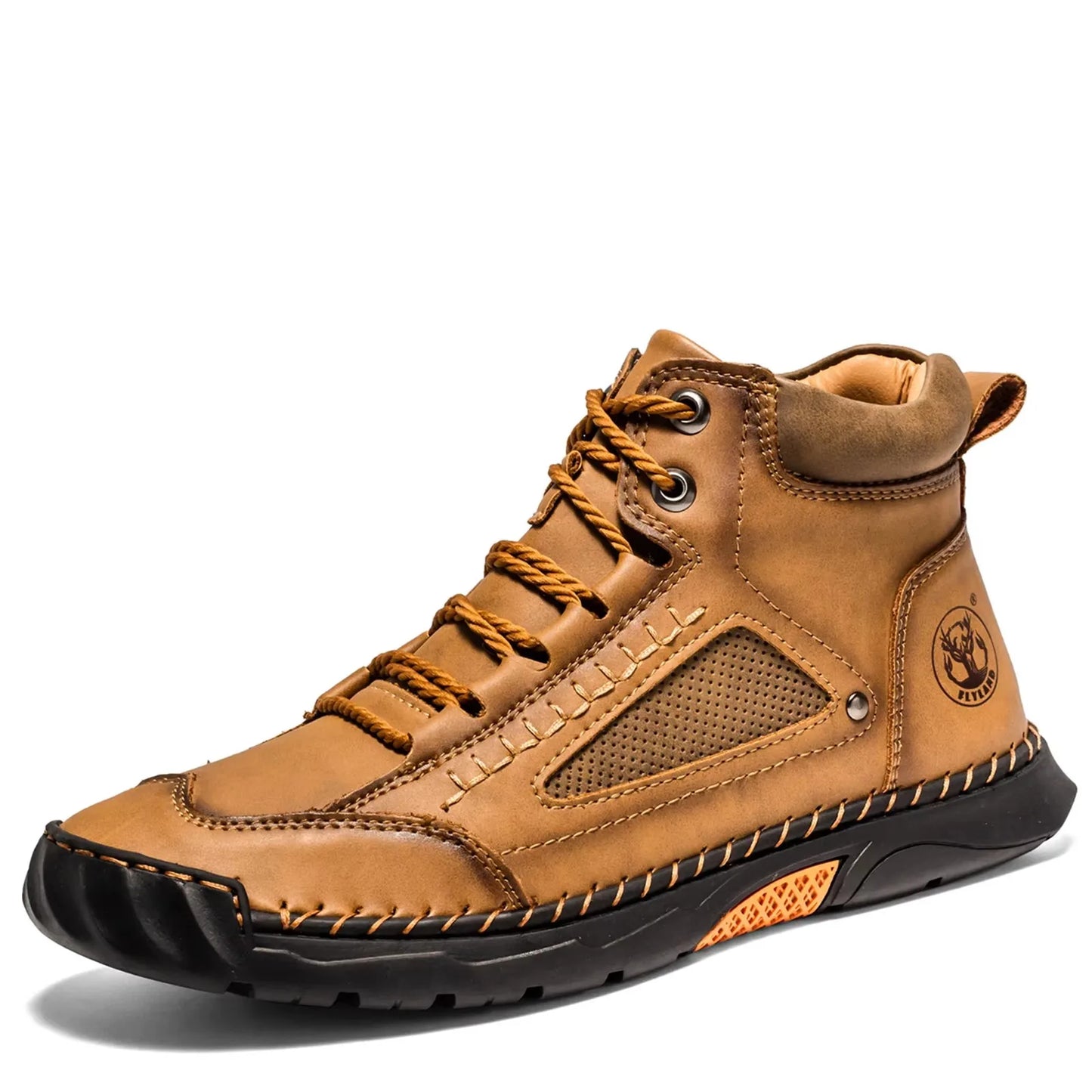 Men's Classical Vintage Soft Skin-friendly Feeling Frosted Genuine Leather Business Ankle Boots Handmade Casual Boots