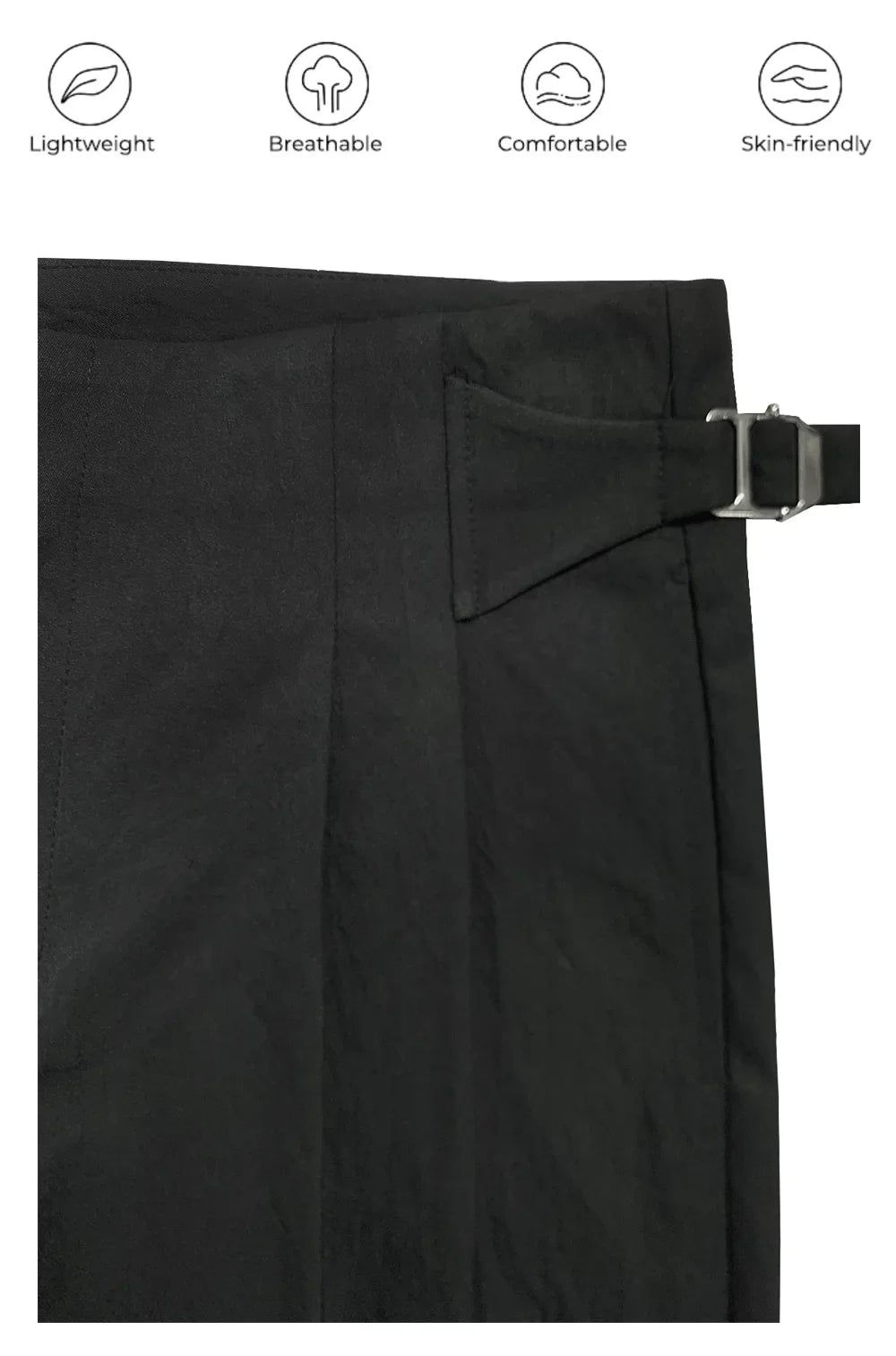 Fall/Winter 2025 Men's Elegant Italian Neapolitan High Waist Wide Leg Pants with Tucks And Buttons Business Casual Style