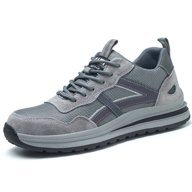 2022 Male Work Boots Indestructible Safety Shoes Men Steel Toe Shoes Puncture-Proof Work Sneakers Male Shoes Adult Work Shoes