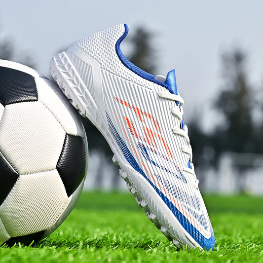 Men's football shoes TF nail outdoor sports shoes are wear-resistant, anti slip, durable rubber outsole