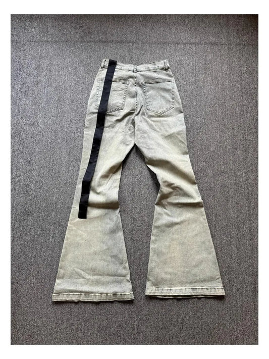 Brand New Rick Washed Blue Zipper Pocket Fit Slim Fit PANT Jeans Cotton Denim Pants Comfort Casual Jeans Size S M L XL #B4