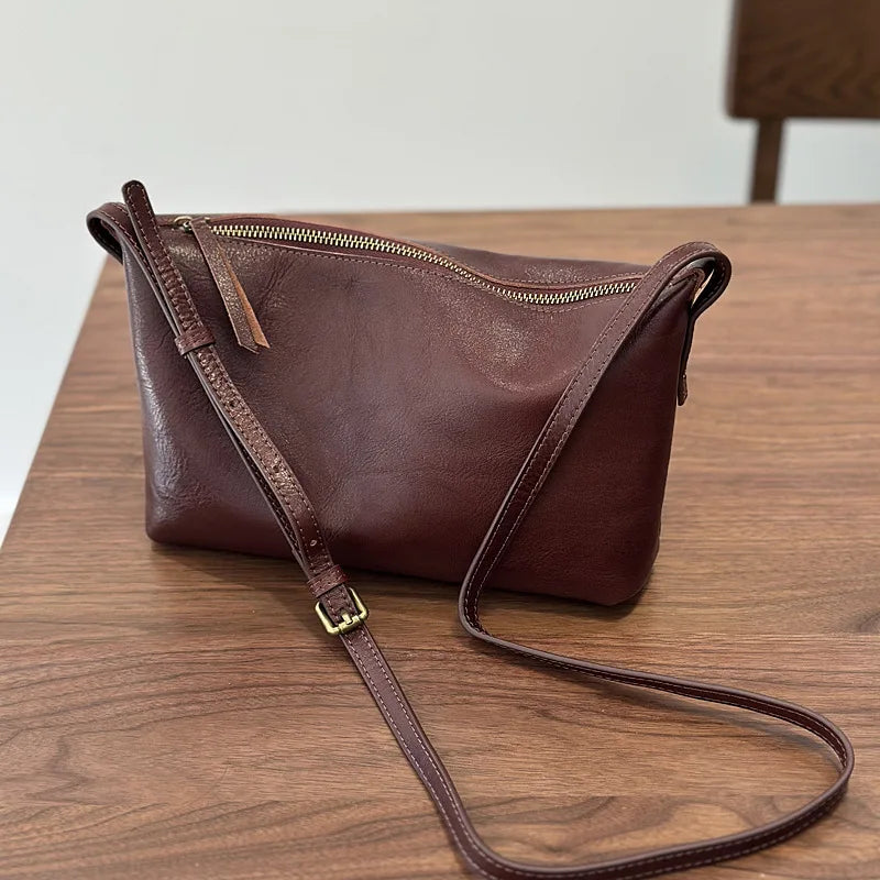 2026 New Genuine Leather Versatile Women's Small Bag Soft Cowhide Lightweight Shoulder Crossbody Bags