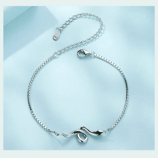 Bracelet de luxe en argent sterling 925, serpent esprit, avec fermoir mousqueton, chaîne et pavé de zircones, pour femme, bijoux fins et tendance