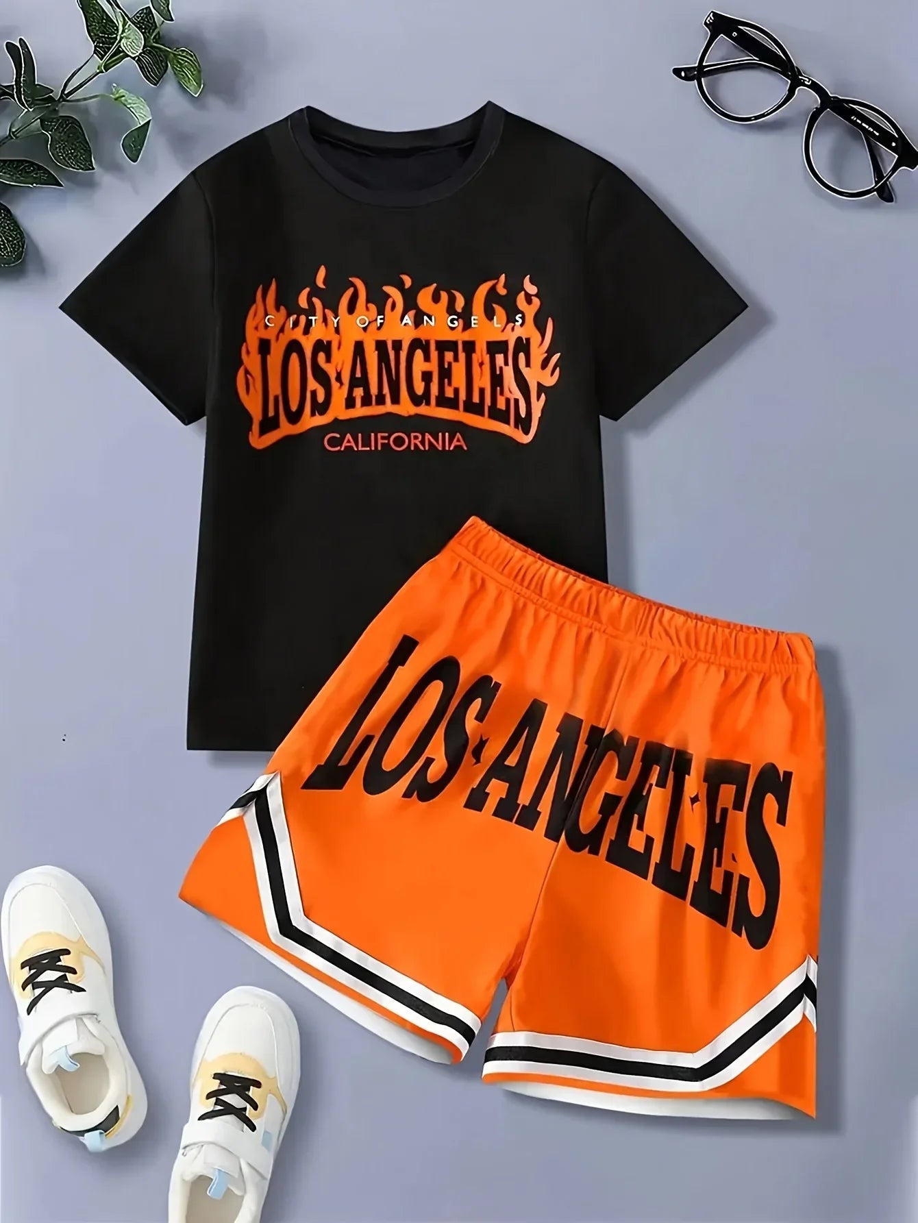 Summer 2025 Bestseller Street Casual Fashion Outdoor sports Youthful Vitality 3D letter printed Youth Set