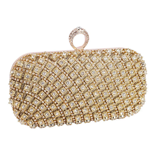 Small Rhinestone Square Purse Trend Luxury Designer Chain Shoulder Bag Women's Handbags Wallets Evening Bag For Wedding 