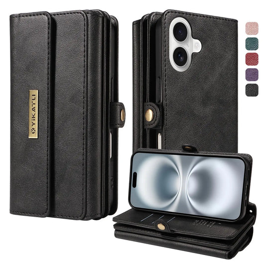 Leather Wallet Storage Compartment Cover phone case For iPhone 17 16 Pro Max Air 15 14 Plus 13 12 11 8 7 X XS XR SE 2020 2022
