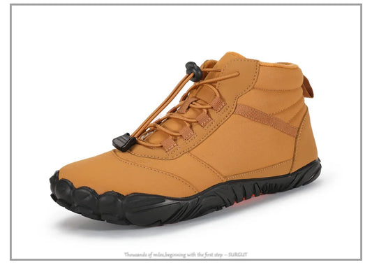 SURGUT Men Snow Boots Plush Warm Waterproof Winter Outdoor Ankle Shoes For Men