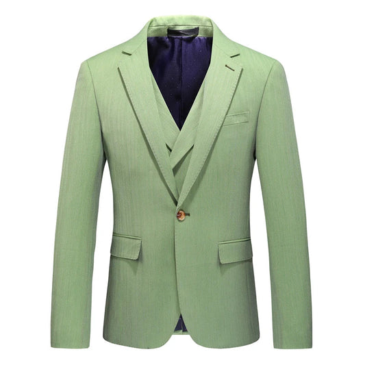 27 Colors ( Blazer + Vest + Pants ) Boutique Fashion Plaid Formal Office Business Mens Suit Three Pieces Groom's Wedding Dress