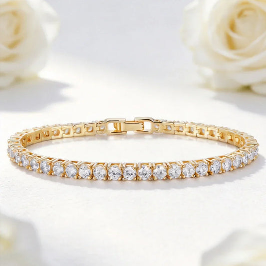  Bracelet de tennis 5A en zircon cubique pour femmes Bracelets étincelants en diamant pour le quotidien, les fêtes, bijoux de mode empilables, cadeau