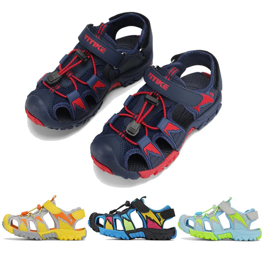 Boys Girls Sports Sandals Summer Kids Closed Toe Outdoor Sandals Athletic Water Shoes Sandals Child Pool Beach Sandals