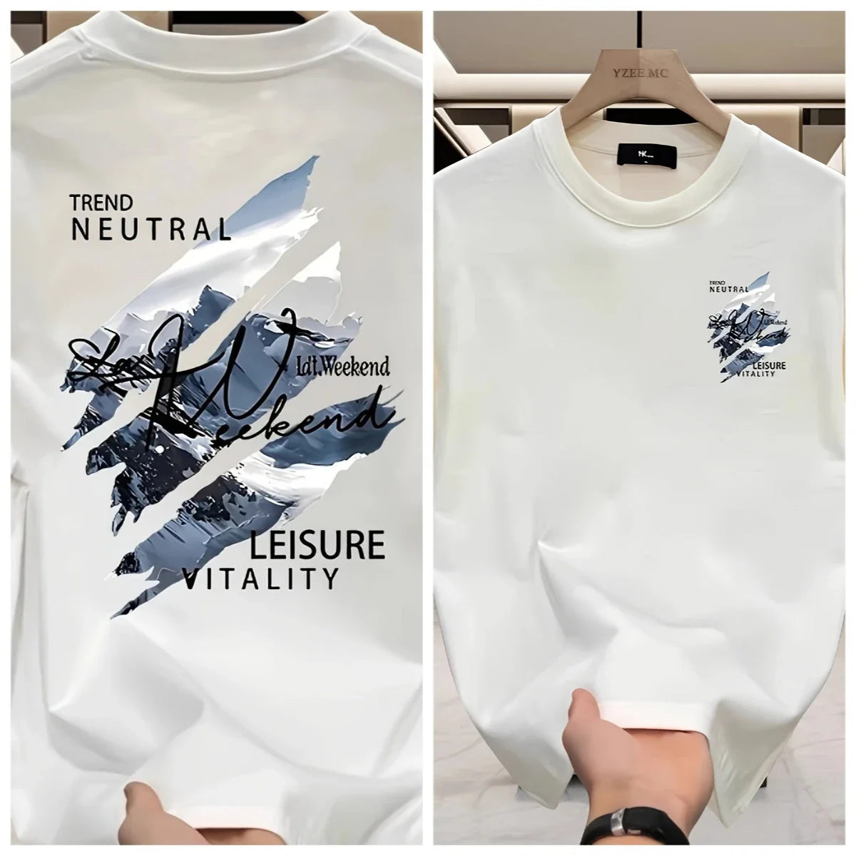 The latest 100% classic printed loose-fitting short-sleeved shirt is a high-quality top suitable for both men and women.
