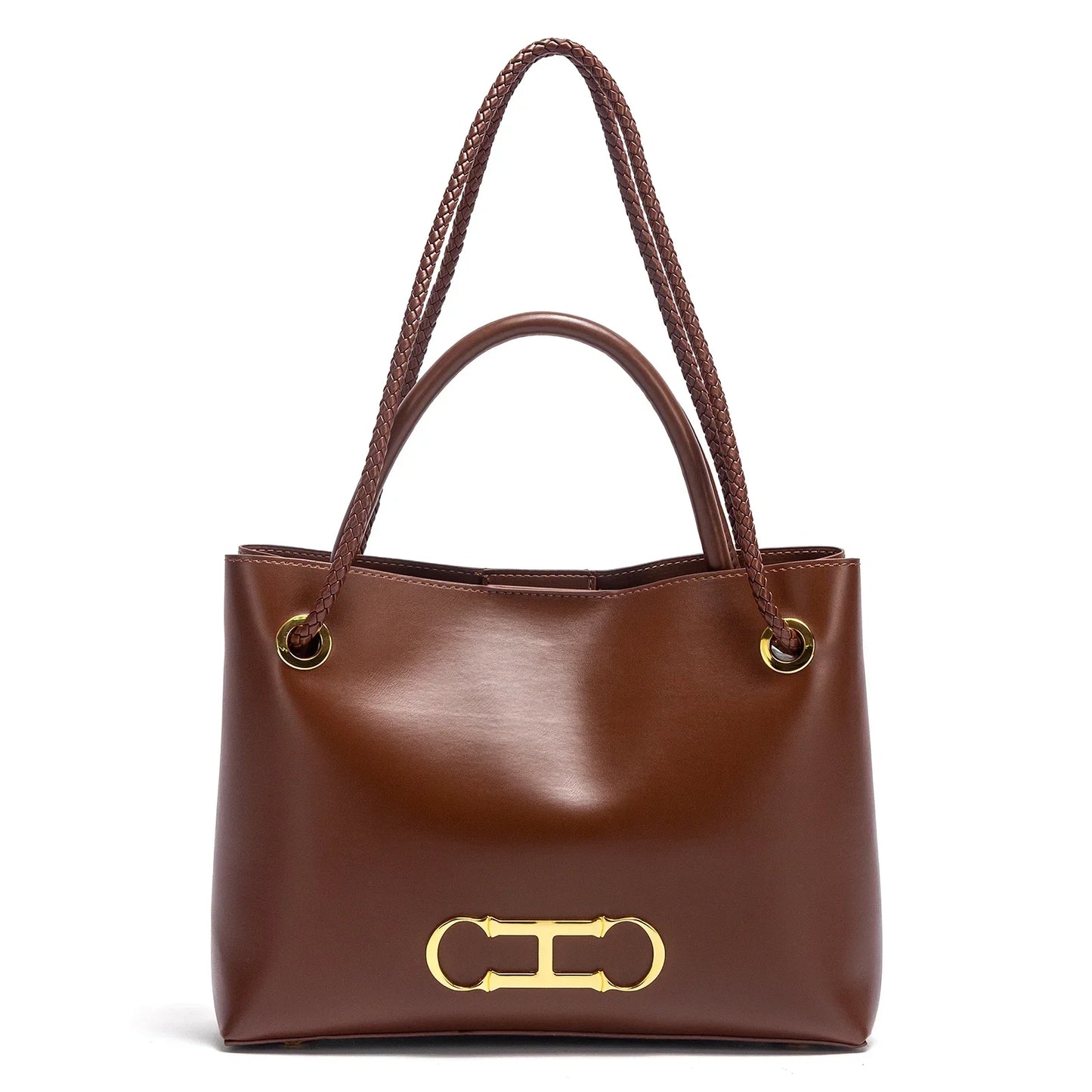 Fashion Classic Business Commuter Large Capacity Solid Color Women's New 2025 Shoulder Bag Luxury Design Women's Handbag