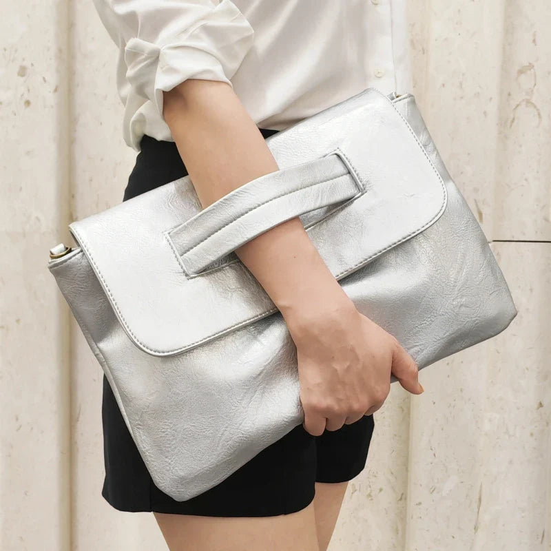 Women Clutches PU leather Crossbody Bags for female Shoulder messenger bag Laptop Bag For Macbook Pouch Bag big Ladies handbag
