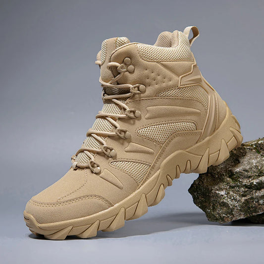 Men's Desert Combat Boots Men Ankle Boots Male Hiking Shoes Tactical Boots Big Size 39-46 Work Safety Shoes Motocycle Boots