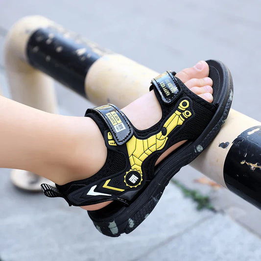 A pair of children's summer open-toe sports sandals, soft and comfortable mech-style flat shoes, sizes 28-40,WK-TX188